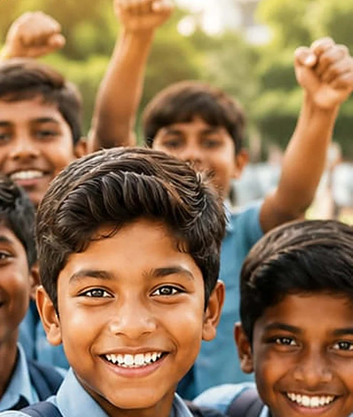 Happy students